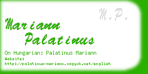 mariann palatinus business card